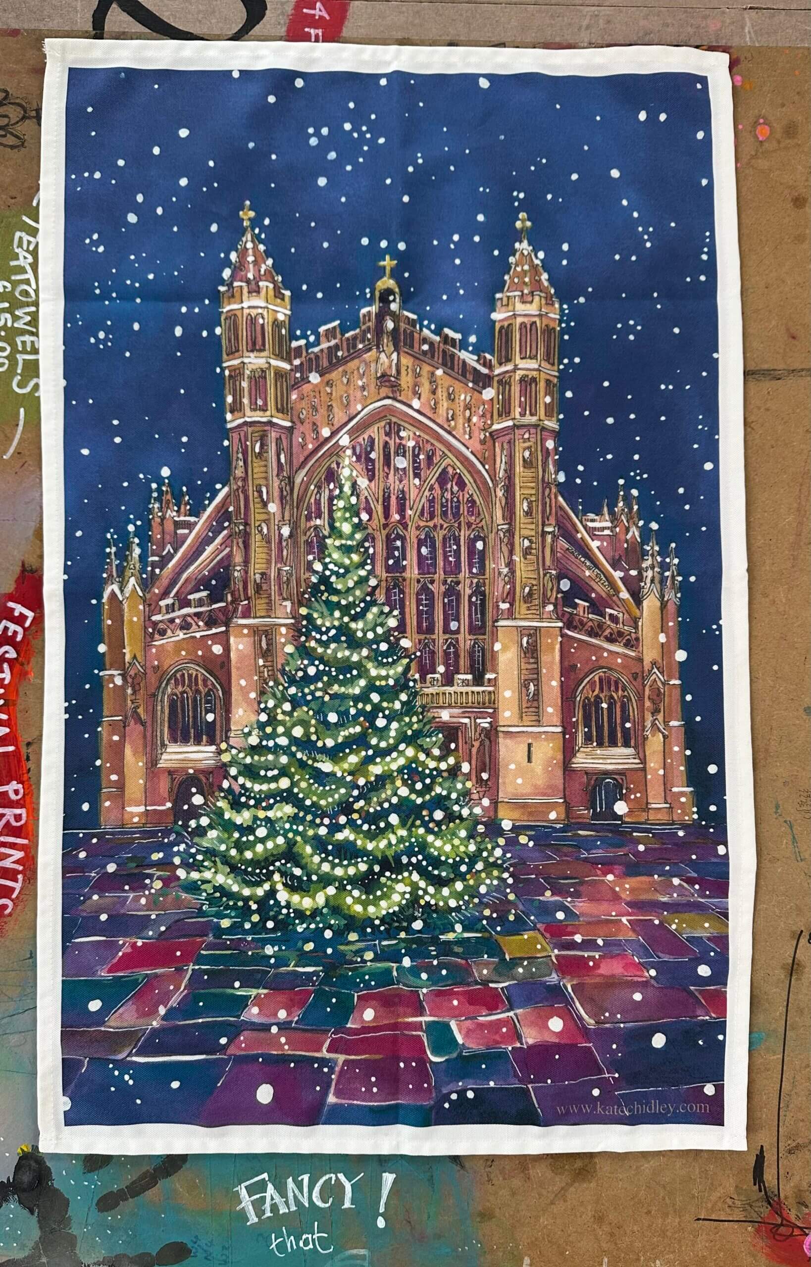 Abbey Christmas  ~ Fancy Tea Towel 2025